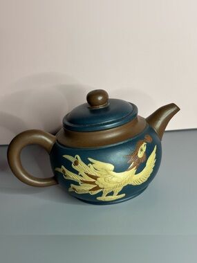 Vintage Yixing Zisha Dragon Teapot Chinese Purple Clay Handmade Tea Pot
